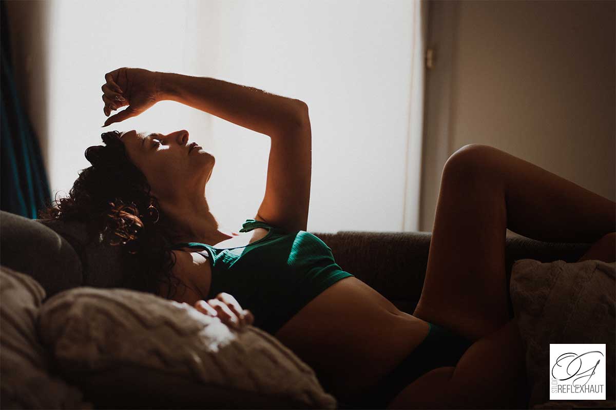 Portrait Couleur Boudoir à Domicile - Niort