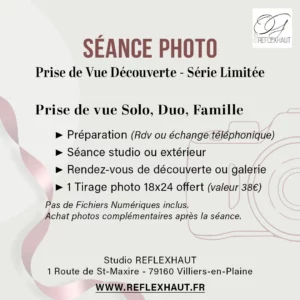 Séance Photo - Prise de Vue Découverte - Série Limitée
