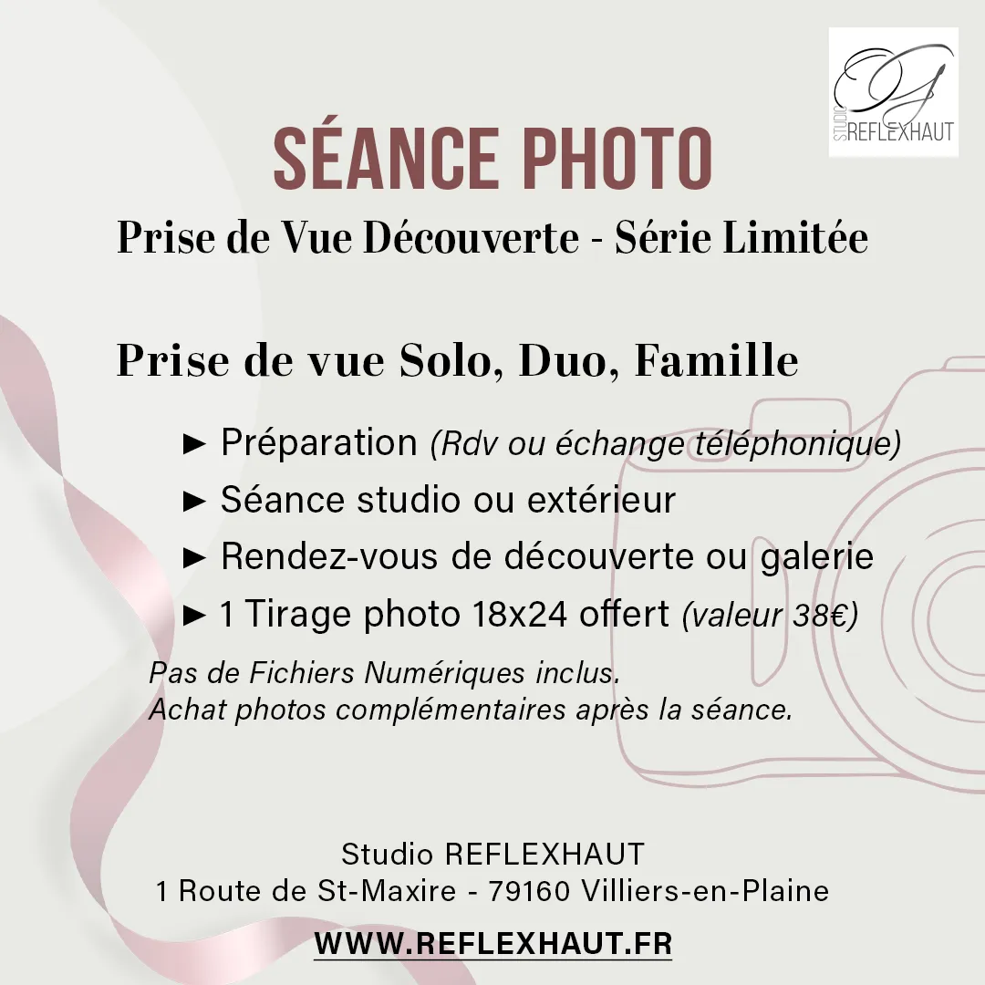 Séance Photo - Prise de Vue Découverte - Série Limitée