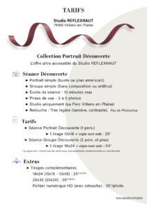 Tarifs Photographe - Collection Classique 202506