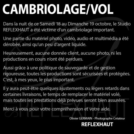 Cambriolage chez REFLEXHAUT – Continuité assurée malgré cette épreuve