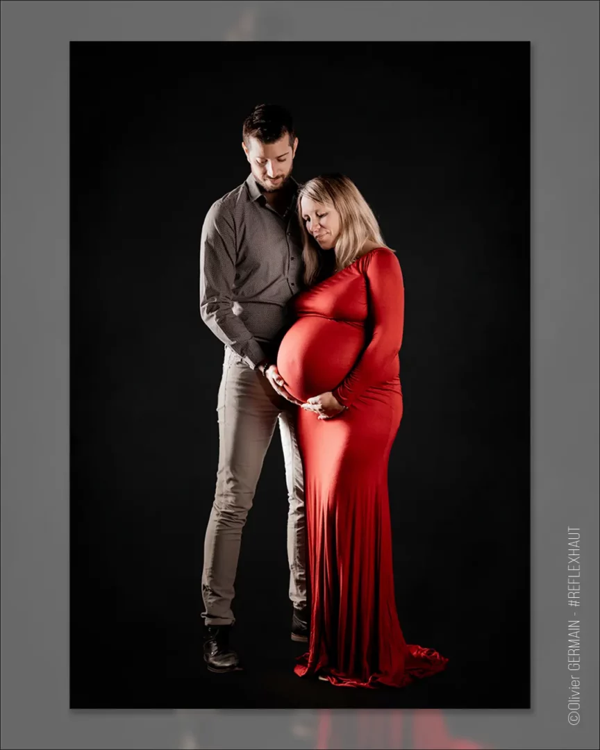 Photo-Grossesse-Maternite-Couple-Studio-Photo
