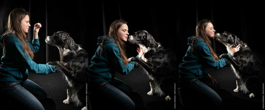 Séance photo avec un chien à Villiers-en-Plaine près de Niort