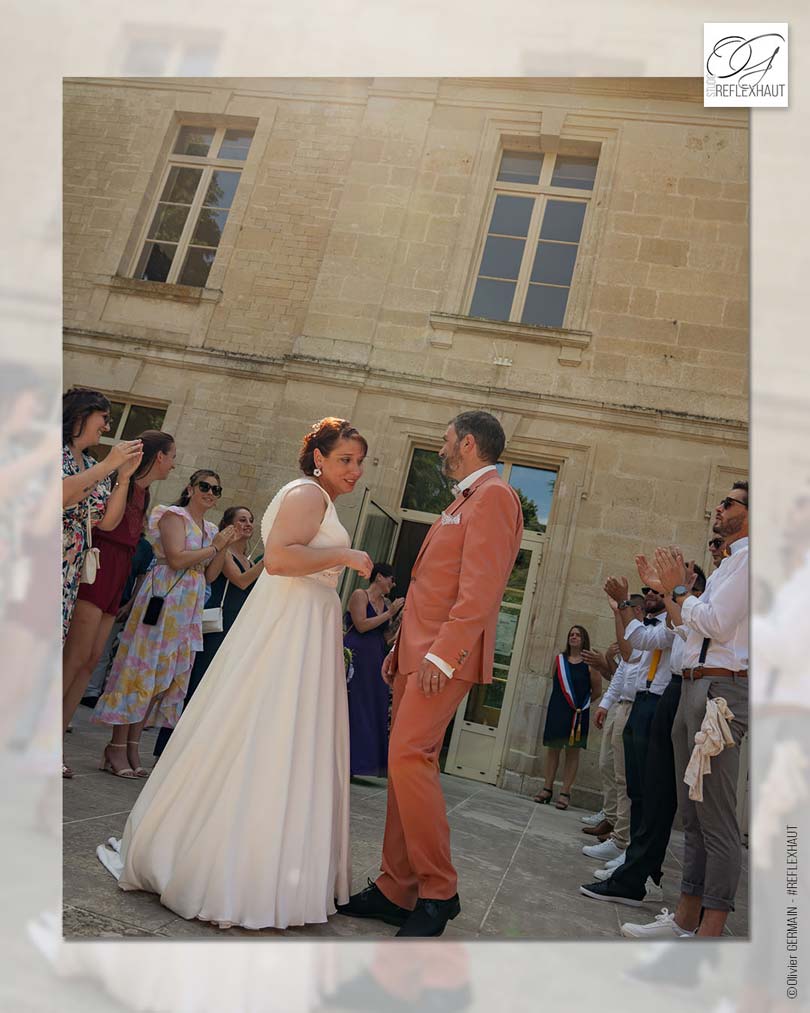 Sortie cérémonie de mariage à la mairie de Villiers-en-Plaine